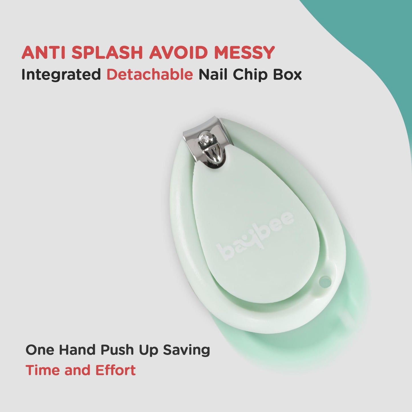 Baybee Baby Nail Clipper with Skin Guard, Safety Nails Cutter (Pack of 2) BAYBEE