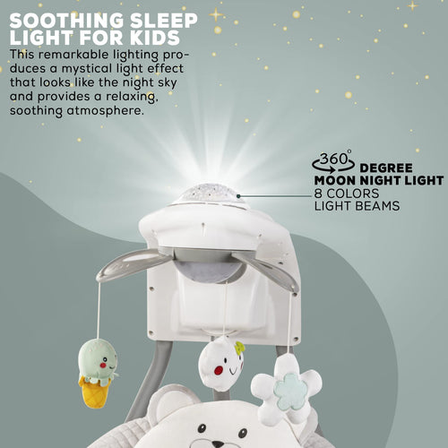 Baybee Strola Automatic Electric Baby Swing Cradle with Adjustable Swing Speed, Soothing Vibrations, Music & Safety Belt BAYBEE