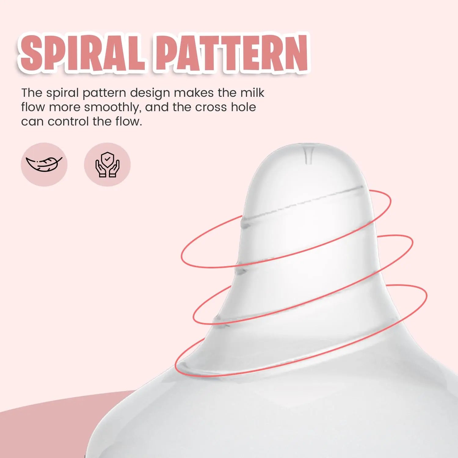 Baybee Wide Neck Baby Bottle Silicone Nipple Natural Flow Rate Feeding (Large) BAYBEE