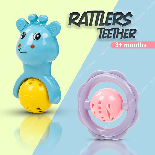 Baybee 7 Pcs Baby Rattles Toys Set for Babies, Non-Toxic Rattle Teether Set BAYBEE