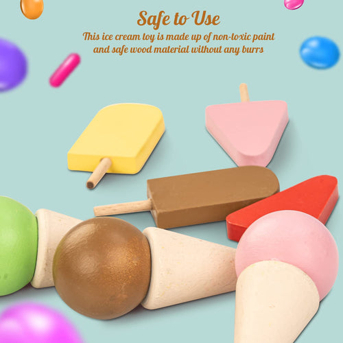Baybee Wooden Ice Cream Shop pretend play toys for Kids. Baybee India