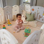 Baybee 2-in-1 Moon Foldable Baby Playpen with Glowing Light for 0-5 Years  (18 Panel) Baybee India