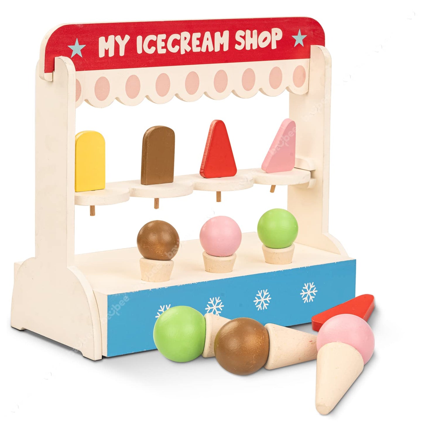 Baybee Wooden Ice Cream Shop pretend play toys for Kids.