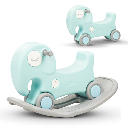 Baybee 2 in 1 Baby Horse Push Ride on Car with Rocker for Kids with Anti slip Handle (Horse) BAYBEE