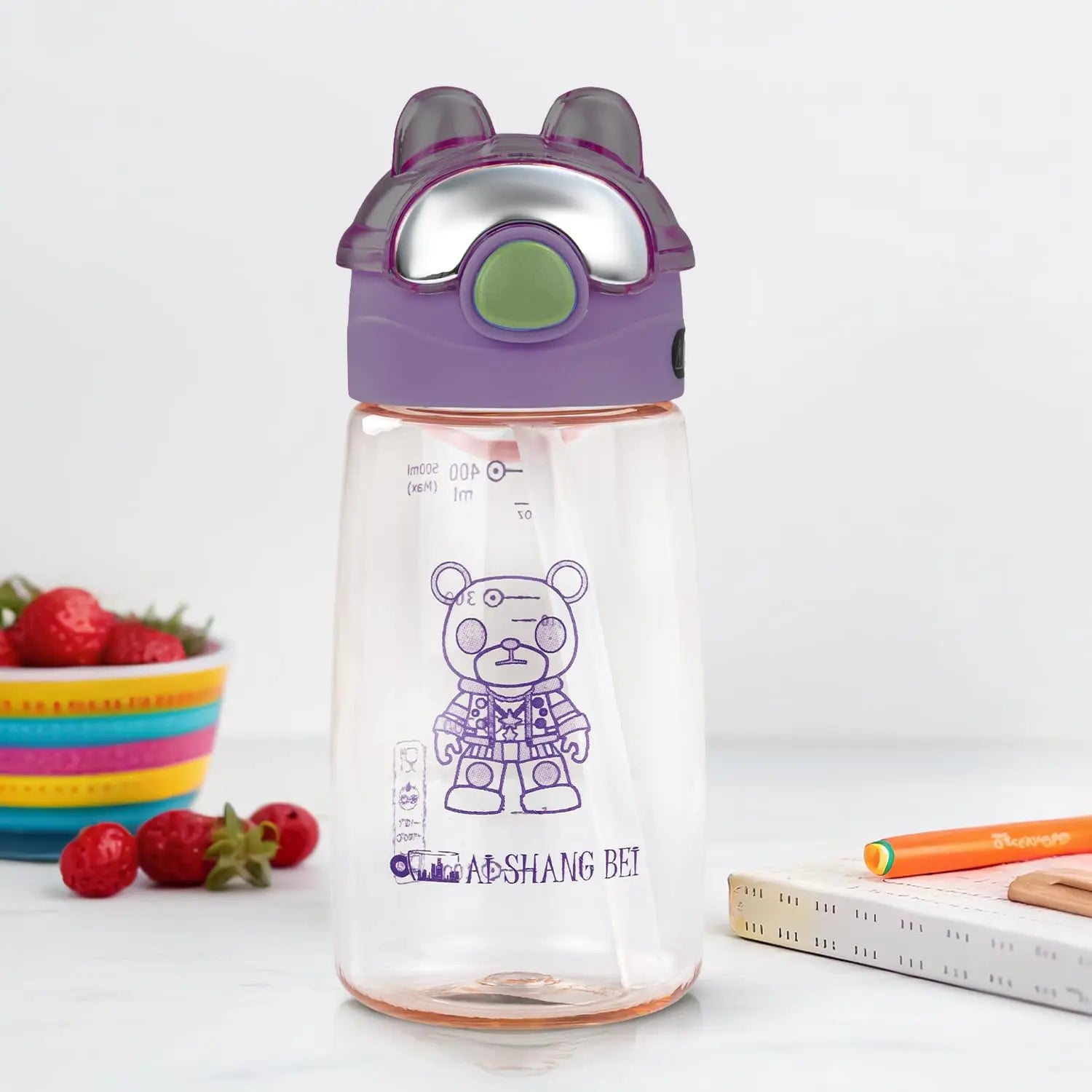 Baybee AquaTots Baby Sipper Bottle with Straw for Kids Leak Proof Sipper Water Bottle (500ml) BAYBEE