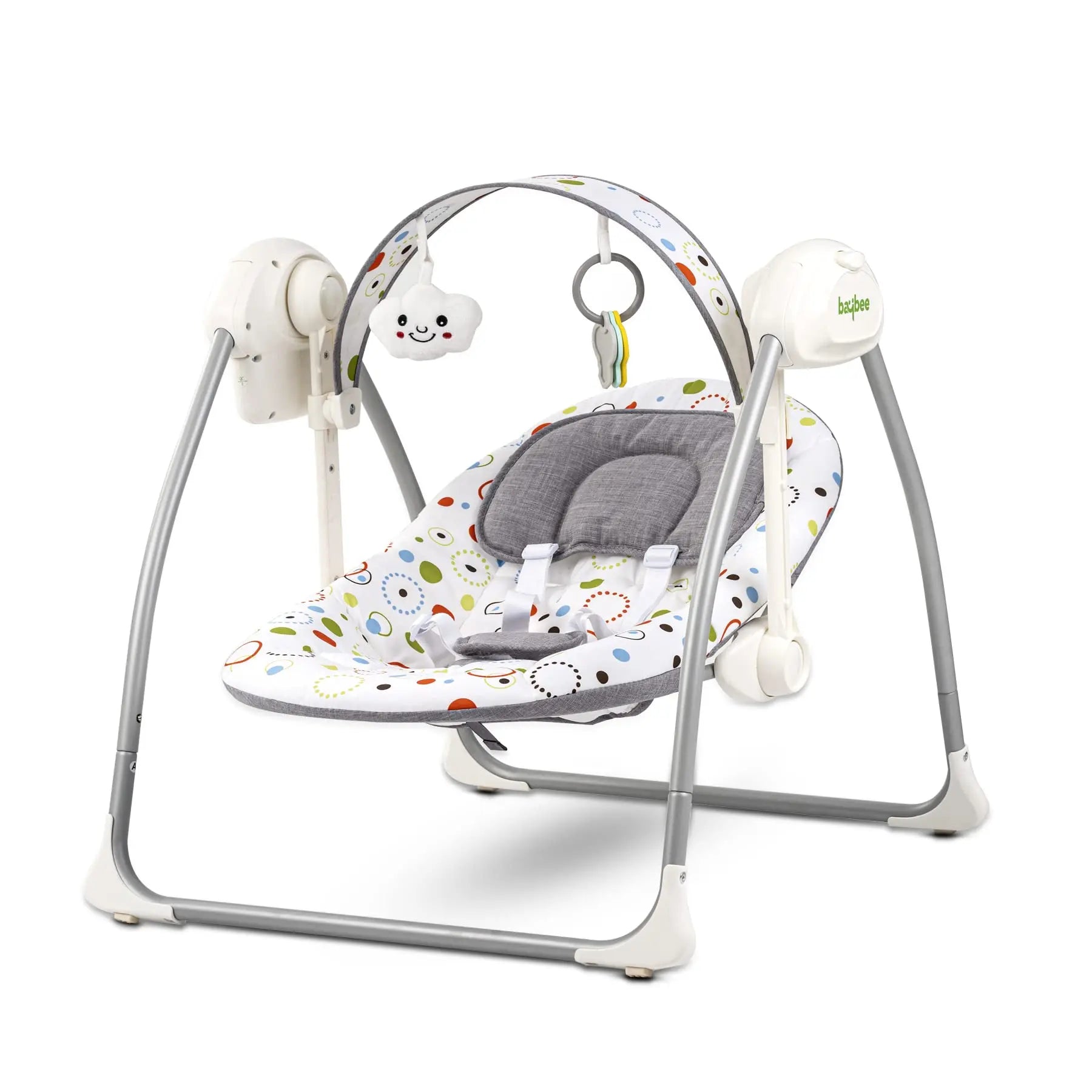 Baybee Elora Automatic Electric Baby Swing Cradle with 3 Point Safety Belt & Removable Baby Toys BAYBEE