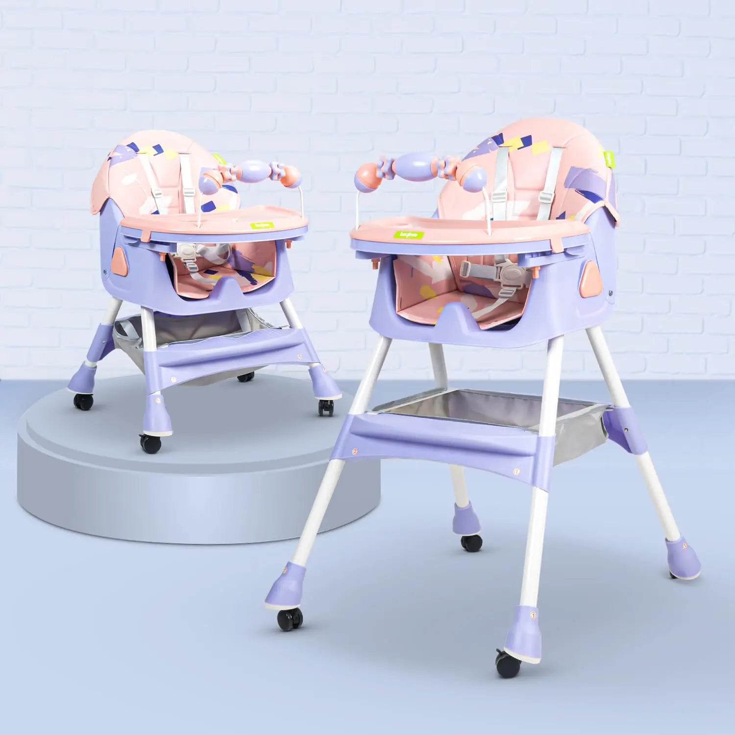 Baybee Fiora Series 3 in 1 Convertible High Chair for Kids with Adjustable Comfortable Seat