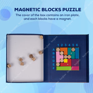 Baybee Wooden Block Logic Magnetic Puzzle Kids Toys