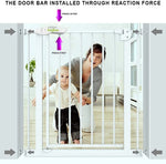 Baybee Auto Close Baby Safety Gate with Easy Walk-Thru Child Gate for House, Stairs, Doorways (Green 75-85Cm) BAYBEE