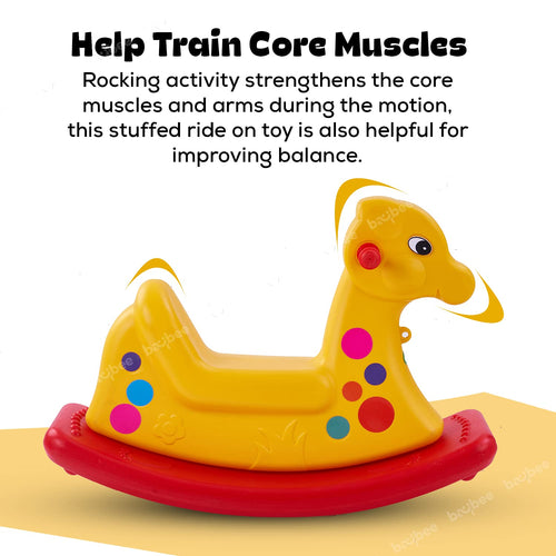 BAYBEE Boy's and Girl's Baby Plastic Horse Ride Rocking Chair Baybee India