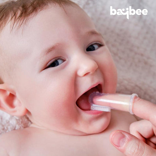 Baybee Silicone Baby Finger Toothbrush, Food Grade Silicon Kids Toothbrush (Pack of 2) BAYBEE