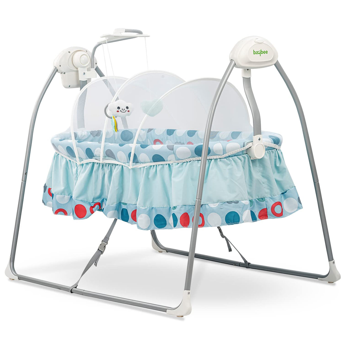 Buy Electric Cradle for Baby with Mosquito Net Remote Auto Swing