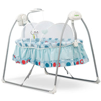 BAYBEE Wanda Electric Cradle for Baby with Mosquito Net, Remote, Toy Bar & Music