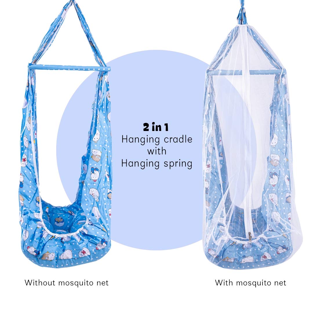 Baybee Newborn Baby Swing Hanging Cradle with Mosquito Net and Spring –  Baybee India