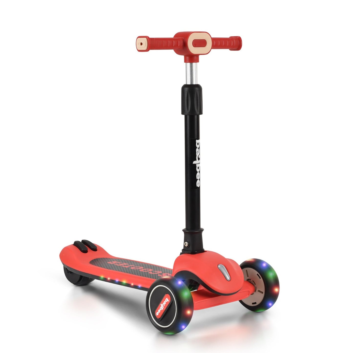 Baybee Cruze Pro Kick Scooter for Kids | Foldable Kids Scooter with 3 Height Adjustable Handle & Brake | Skate Scooter with Lights & Music | Runner Scooter for Kids 2 to 8 Years Boys Girls