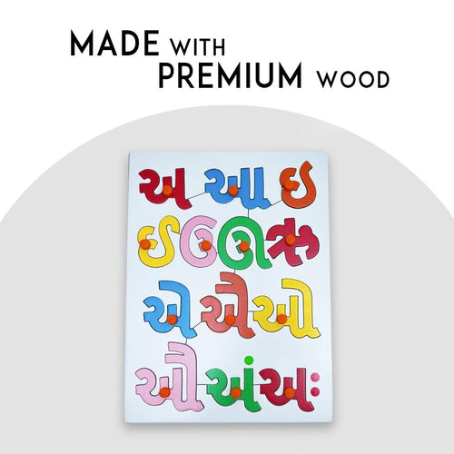 Baybee Wooden Alphabets and Color Learning Educational Board for Kids Alphabets Puzzle with Knob BAYBEE