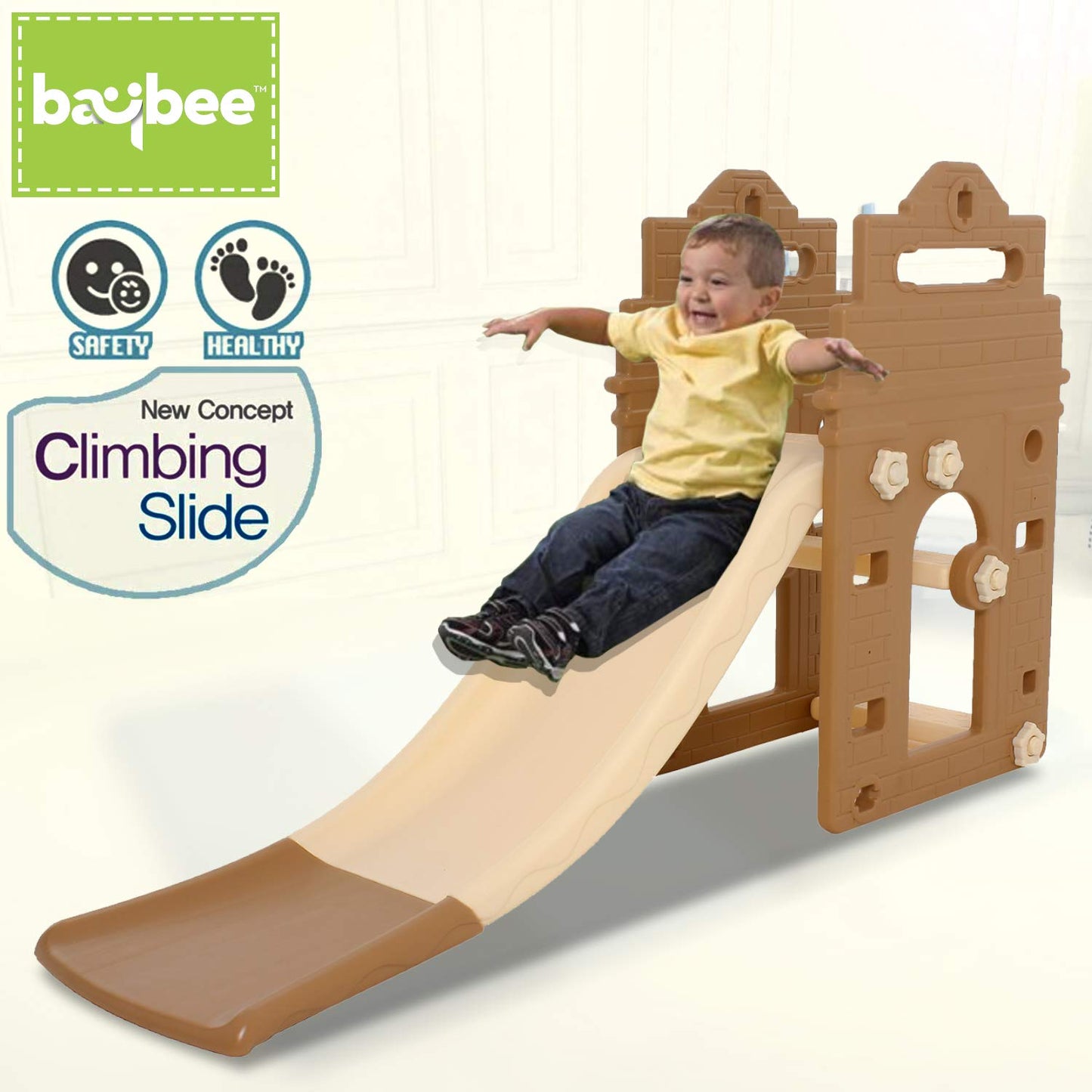Baybee Dude Garden Baby Slides for Kids Fun Activity Sliding for Babies with Climbing Baybee India