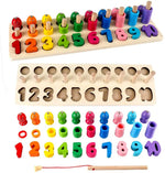 Baybee Wooden Digital Fish Catching Board Games Number Matching Puzzle for Kids with Magnetic Fish Toys BAYBEE