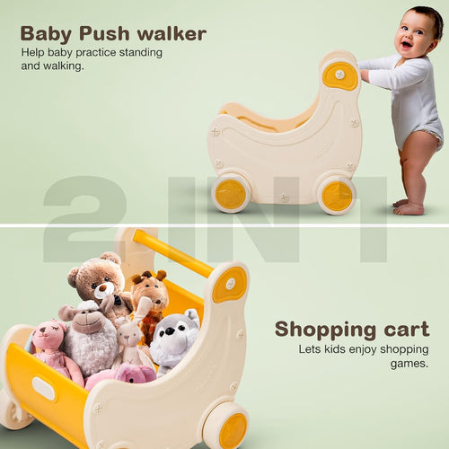 Baybee 2 in 1 Baby Push Walker & Shopping Cart for Kids Items Indoor BAYBEE