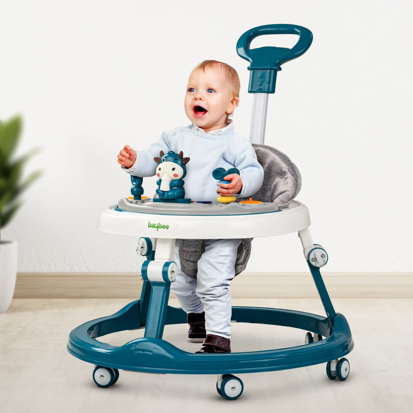 Buy Round Infant Walker for Babies Safe Fun Baby Push Walker for