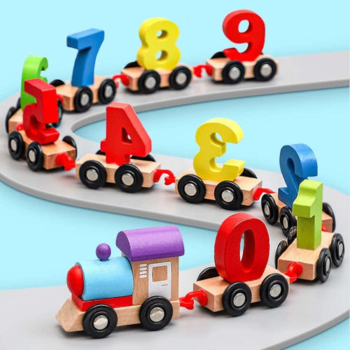 Baybee Push & Pull Digital Train Set Kids Toys, Play Train with Sliding Wheels and 0 to 9 Numbers BAYBEE