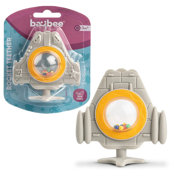 Baybee Rocket Silicone Teether for Baby, BPA Free Food Grade Silicone Teether for Babies
