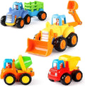 BAYBEE 4 Pcs Unbreakable Toys Friction Powered Push and Go Toys Vehicles for Kids. BAYBEE