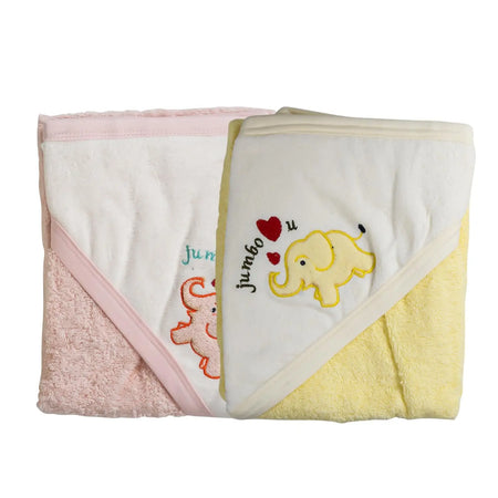 BAYBEE Pure Cotton Baby Terry Towel for New Born Babies, Washable Absorbent Soft Swaddle Wrapper for Baby (Pack of 2) BAYBEE