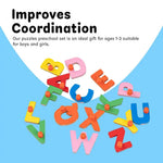 Baybee ABCD Wooden Alphabets Puzzle Games for Toys with Picture for Kids Learning BAYBEE