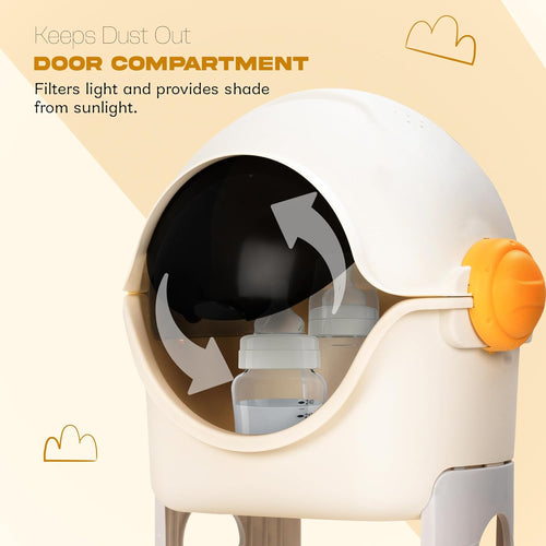 BAYBEE Astronaut Toy Storage Organizer for Kids | 2-Level Detachable Rolling Cart with Center-Locking Wheels | Bookshelf  Rack with Dust-Proof Flip Door BAYBEE