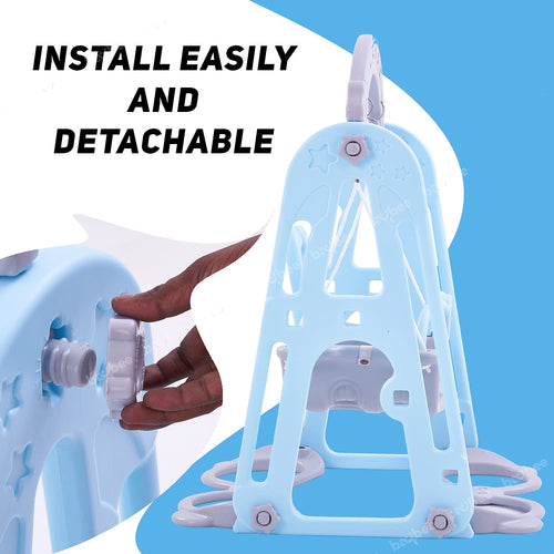 BAYBEE Comes and Goes Plastic Single Seater Folding Jhula Swing Chair Ideal Plain Adjustable Hanging Hammock Suitable for Indoor  and Outdoor BAYBEE