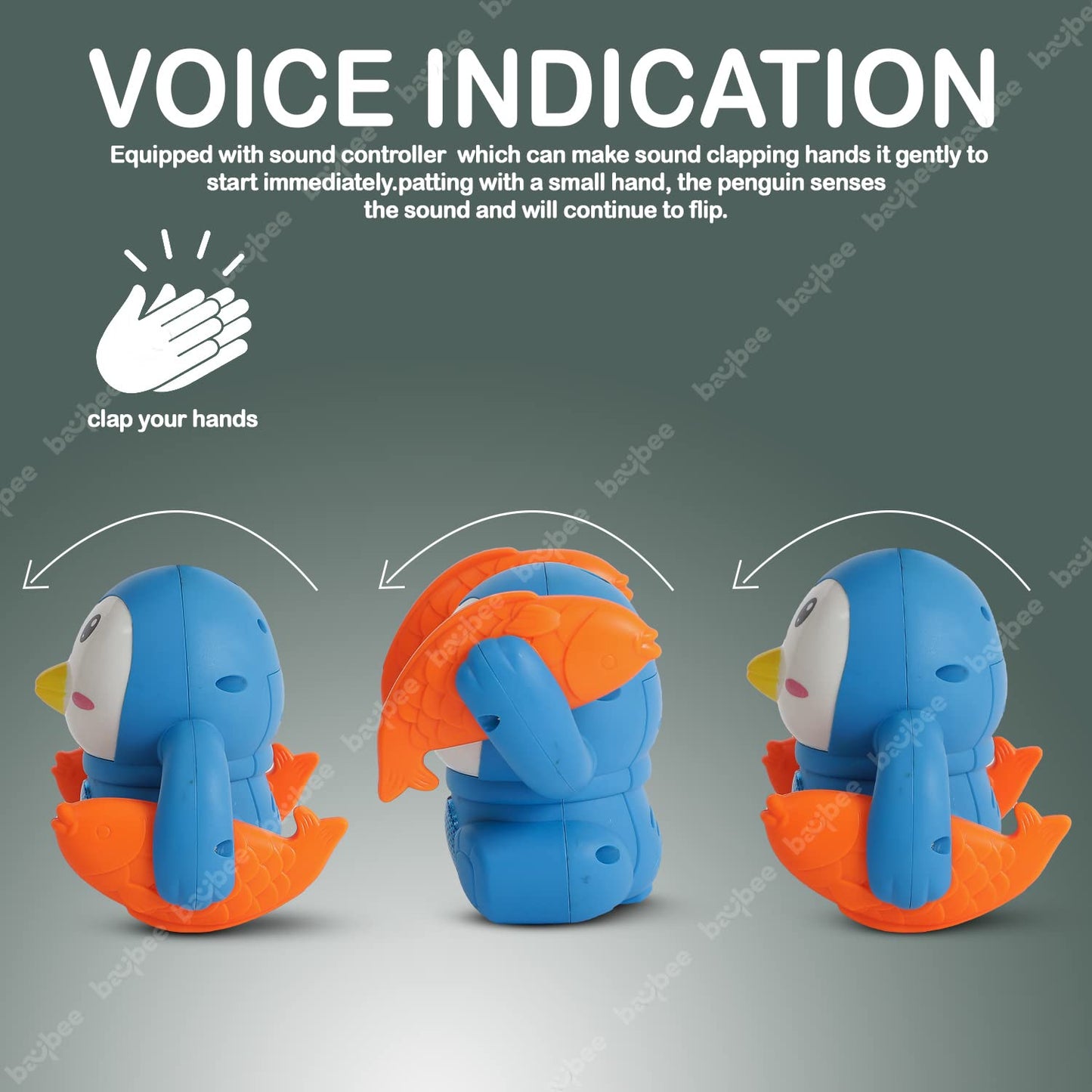 Baybee Tumbling Penguin Musical Toys For Baby Kids,Crawling Toys With 360 Spinning BAYBEE