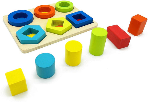 BAYBEE Wooden Shape & Colour Sorter Wooden Toys for Kids Baybee India