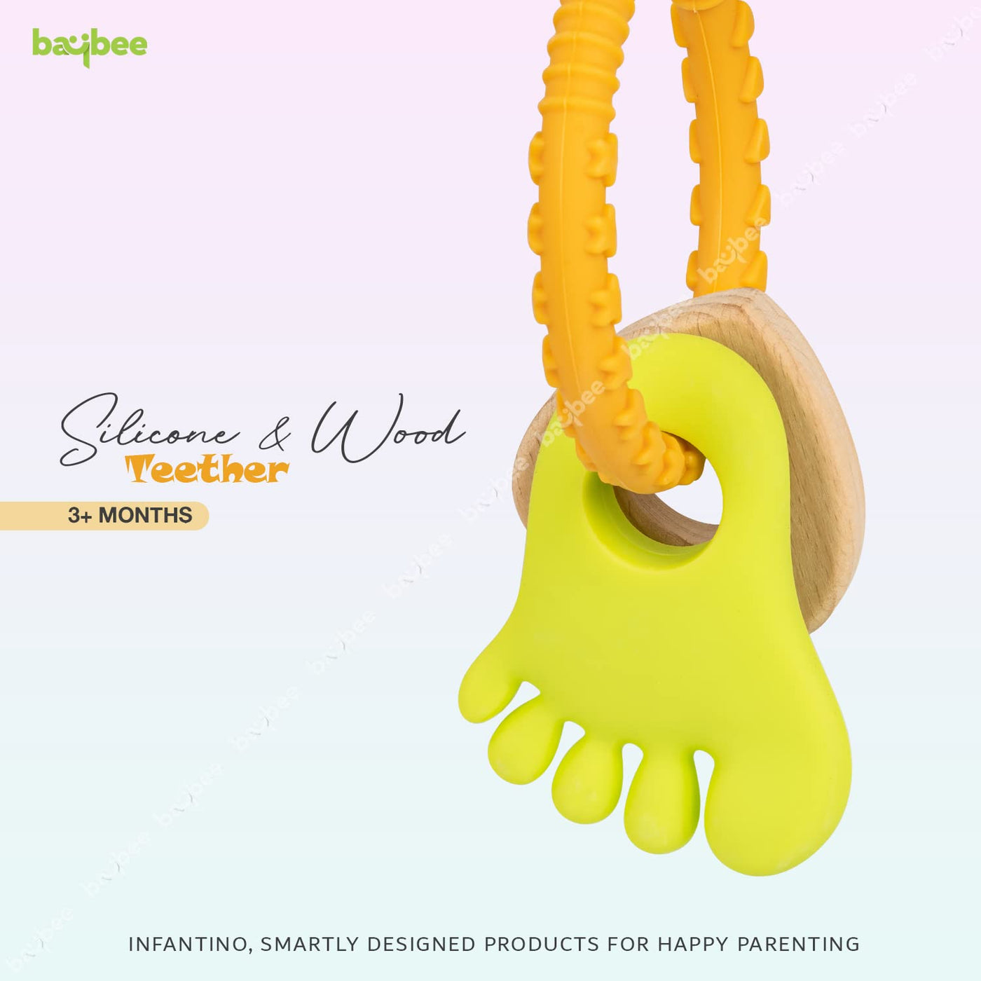 Ring Silicone Baby Teether Soft BPA-Free Teething Toy for Gum