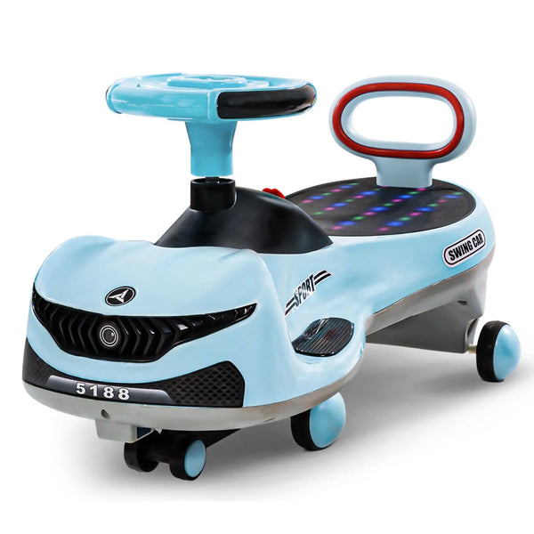 Baybee Mona Baby Swing Car for Kids Toys with Flashing RGB Lights, Music & High Backrest
