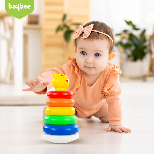 Plastic Teddy Stacking & Sorting Rings Toys Baybee