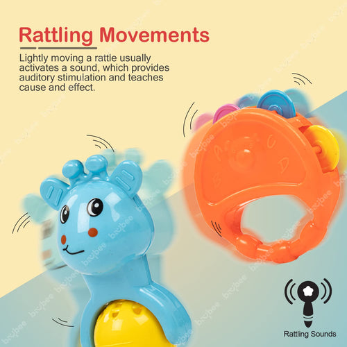 Baybee 7 Pcs Baby Rattles Toys Set for Babies, Non-Toxic Rattle Teether Set BAYBEE
