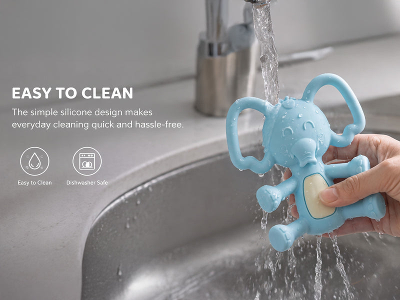 Baybee Elephant Silicone Teether for Baby, BPA Free 100% Food Grade Teether — slide 2