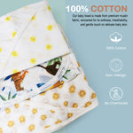 BAYBEE Pure Cotton Baby Swaddle Wrapper for New Born Babies, Washable Absorbent Soft Muslin Cloth & Napkins for Baby (Assorted)