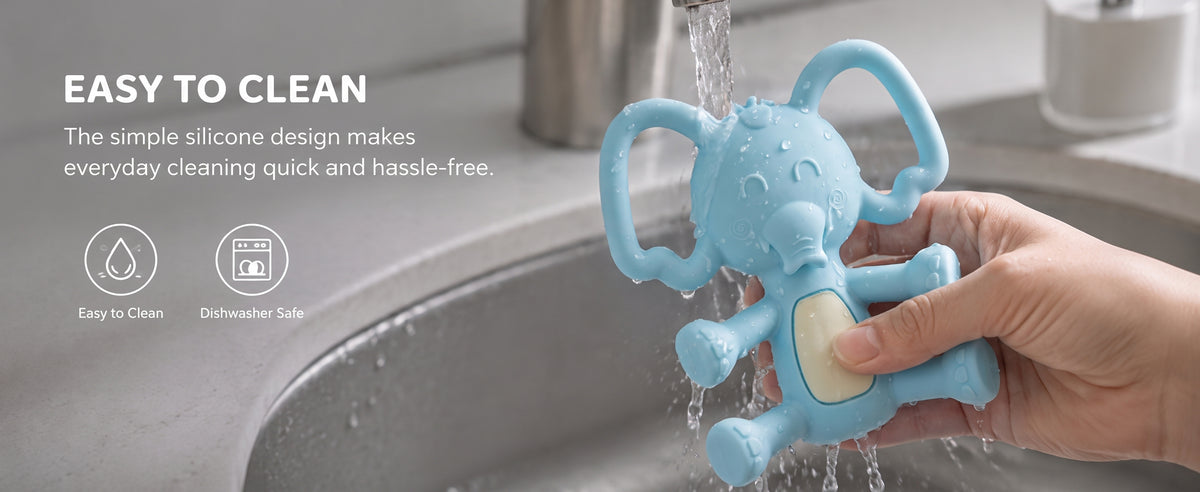 Baybee Elephant Silicone Teether for Baby, BPA Free 100% Food Grade Teether — slide 3