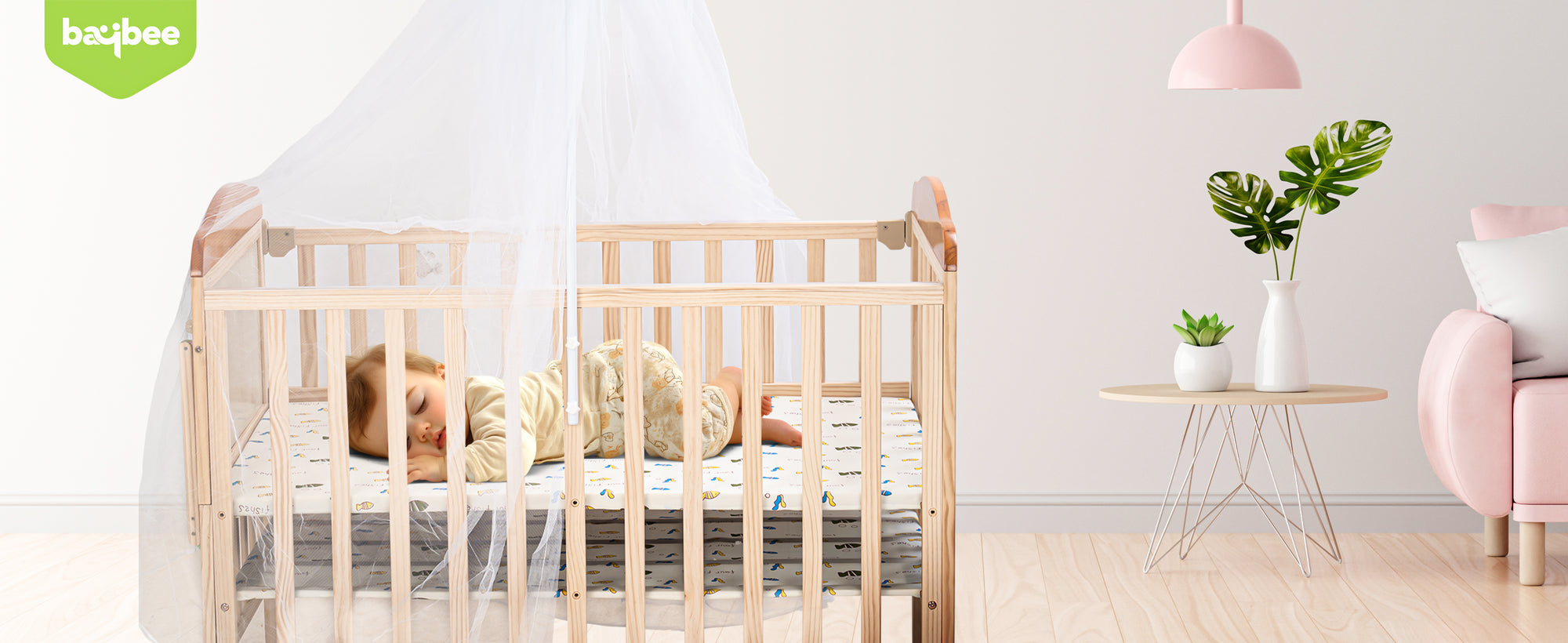 Baybee Crolla 3 in 1 Wooden Cradle for New Born Baby — slide 1