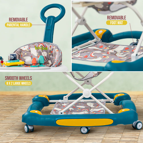 Baybee Clofi 2 in 1 Baby Walker for Kids with Rocker, Push Handle, 3 Height Adjustable BAYBEE