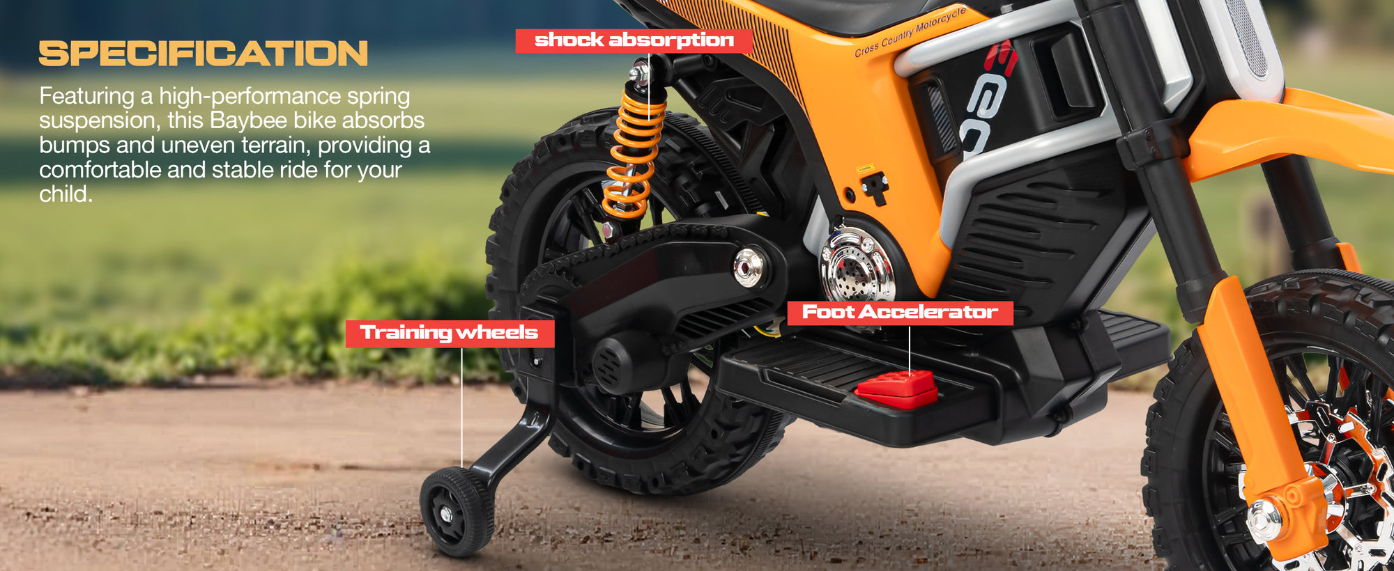 Baybee Motocross Electric Bike for Kids — slide 1