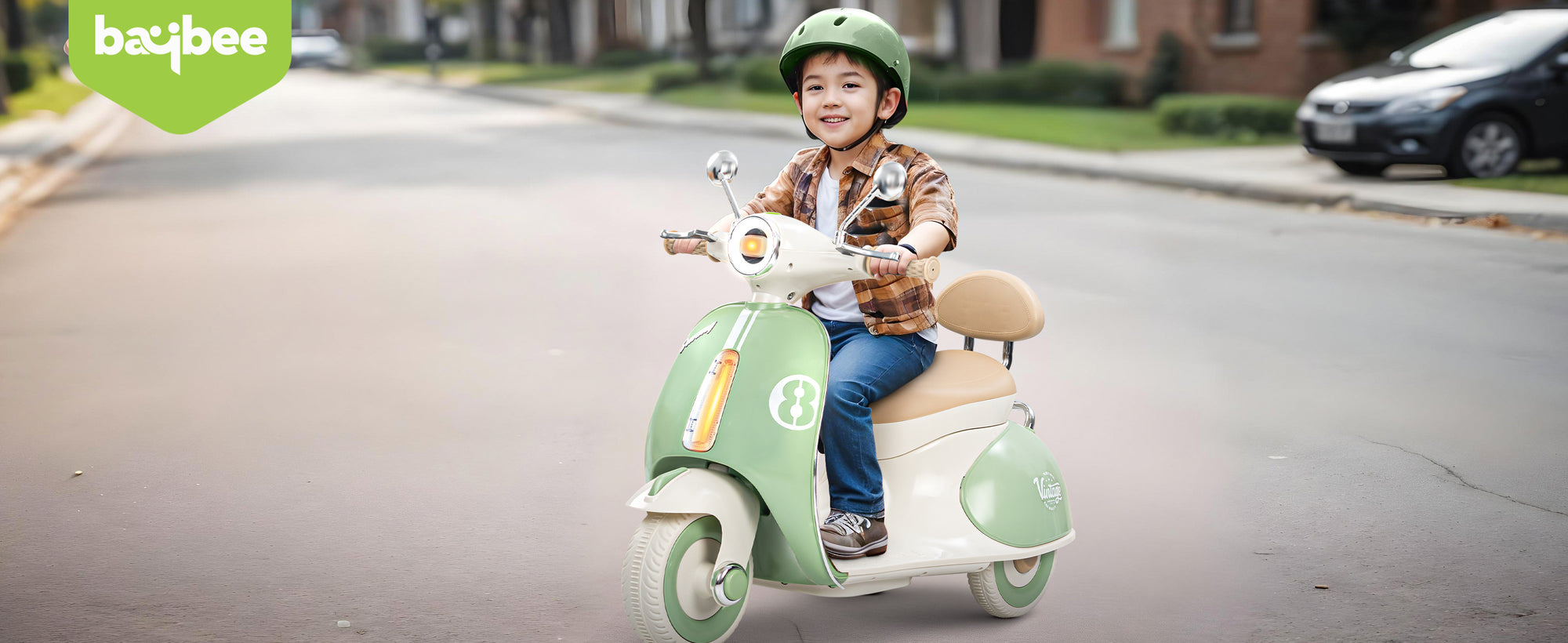 Baybee Vintage Battery Operated Bike for Kids — slide 1