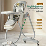 Baybee 3 in 1 High Chair with Removable Food & Toy Tray, 4 Level Height Adjustment Baybee India