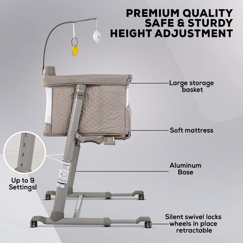 BAYBEE Cradella Cradle for Baby Cot with Adjustable Height, Portable & Mosquito Net BAYBEE