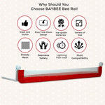 Baybee Bed Rail Guard Height Adjustable Barrier for Baby - 180 x 42 cm BAYBEE