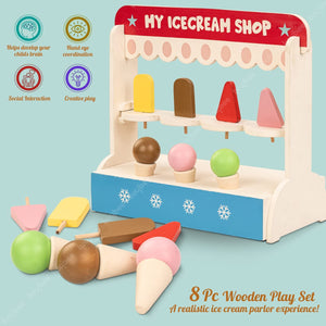 Baybee Wooden Ice Cream Shop pretend play toys for Kids.