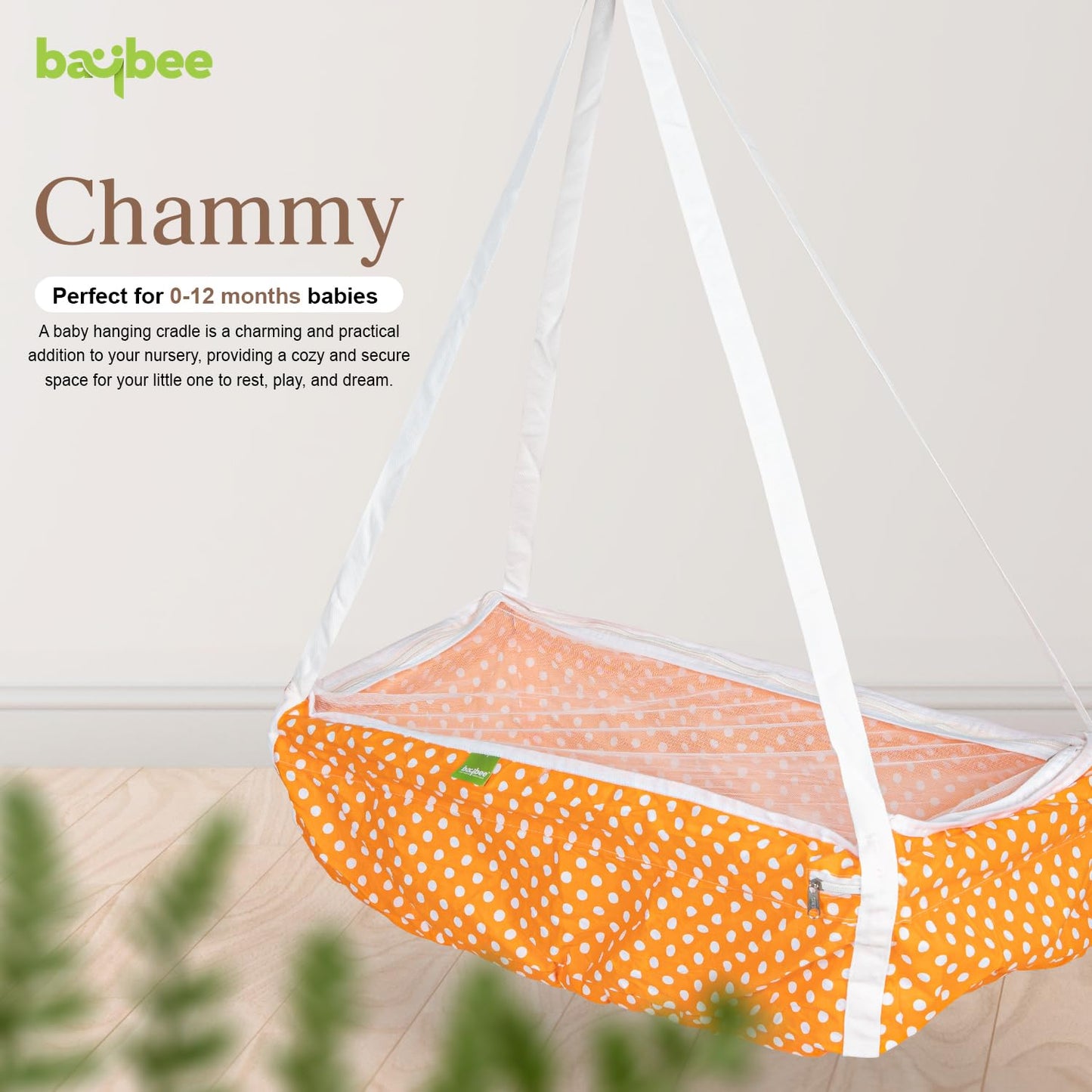 Baybee Newborn Baby Swing Hanging Cradle with Mosquito Net and Spring –  Baybee India
