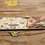 BAYBEE Community Helpers Wooden Puzzle Games for Kids with Easy Pulling Knob 10 Pcs BAYBEE